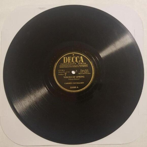 3/$25 Carmen Cavallaro 78 RPM Voices of Spring / You and You Decca - Picture 1 of 5
